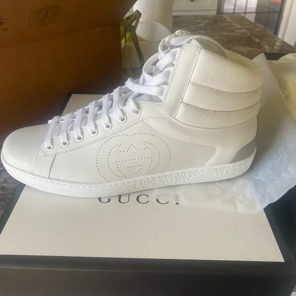 Gucci Ace Leather High-Top Sneaker
